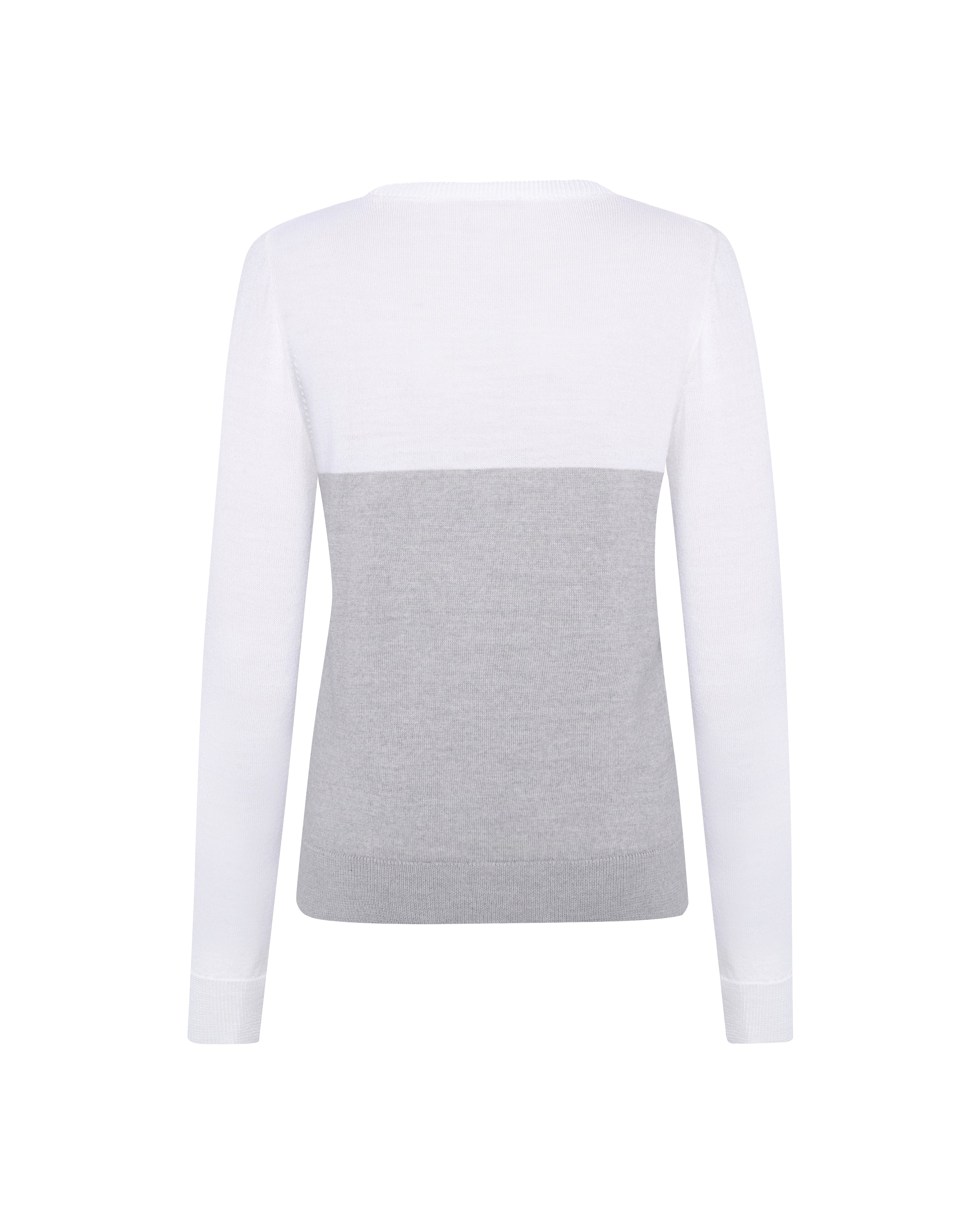 Trolle Projects Marino Starlogo Sweater - Light Grey/White