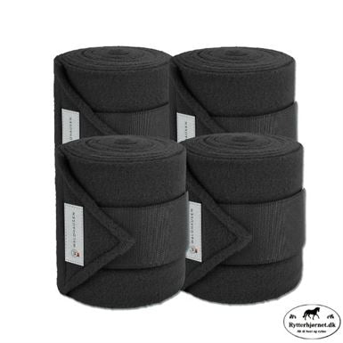 Waldhausen Esperia Fleecebandager 4-pak - Sort/Sort