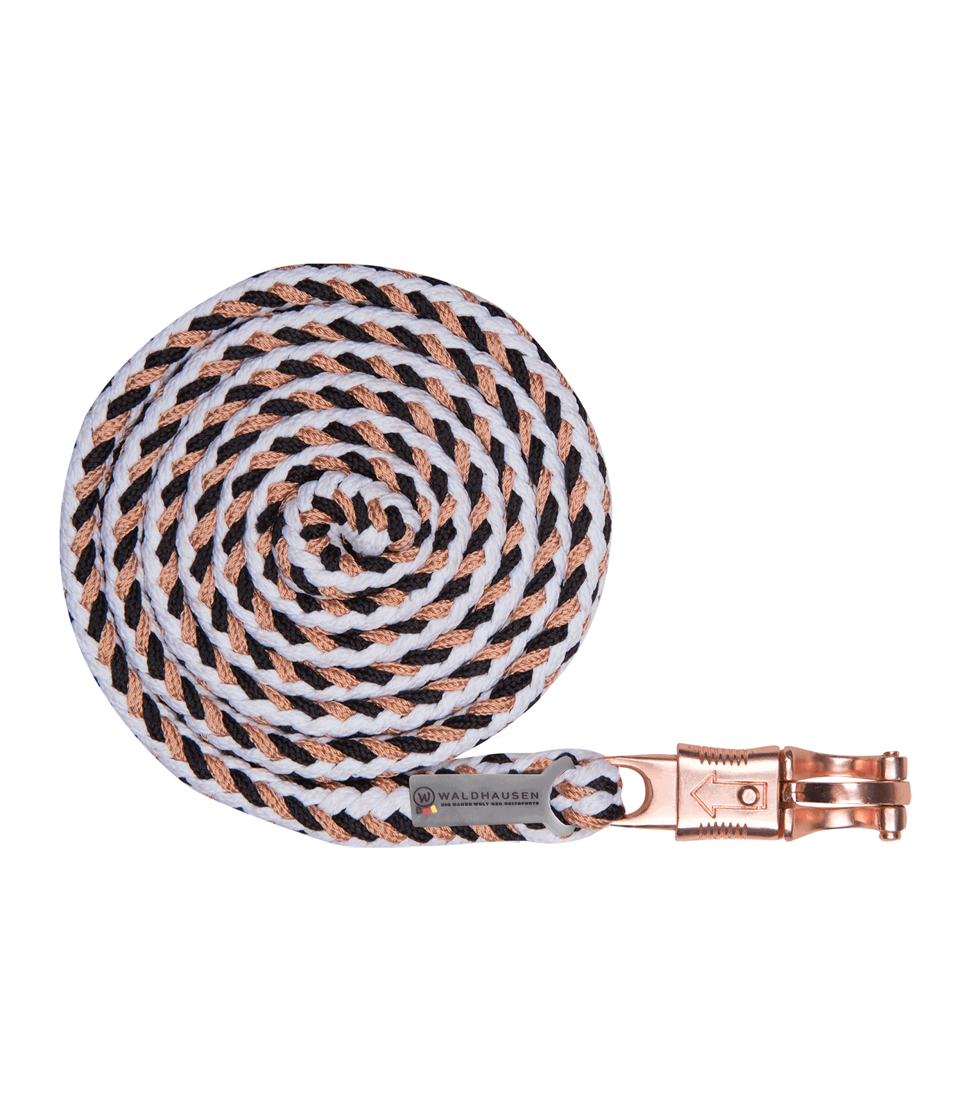 Waldhausen Rose Shine Træktov m. Panikhage - Sort/Hvid/Rosegold