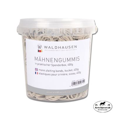 Waldhausen Man Elastikker i Spand 400 gram. - Hvid