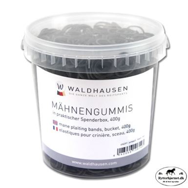 Waldhausen Man Elastikker i Spand 400gr. - Sort