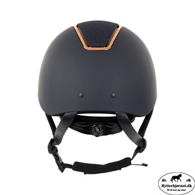 BR Ridehjelm M. Bred Skygge Omega PT. Glitter - Navy/Rosegold