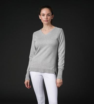 Catago Teagan Strik Pullover - Lysgrå Melange