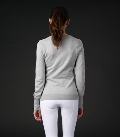 Catago Teagan Strik Pullover - Lysgrå Melange