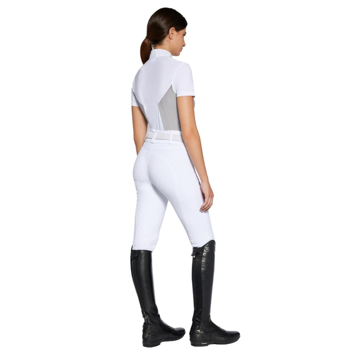 Cavalleria Toscana Jersey Stævnepolo - Hvid/Grå