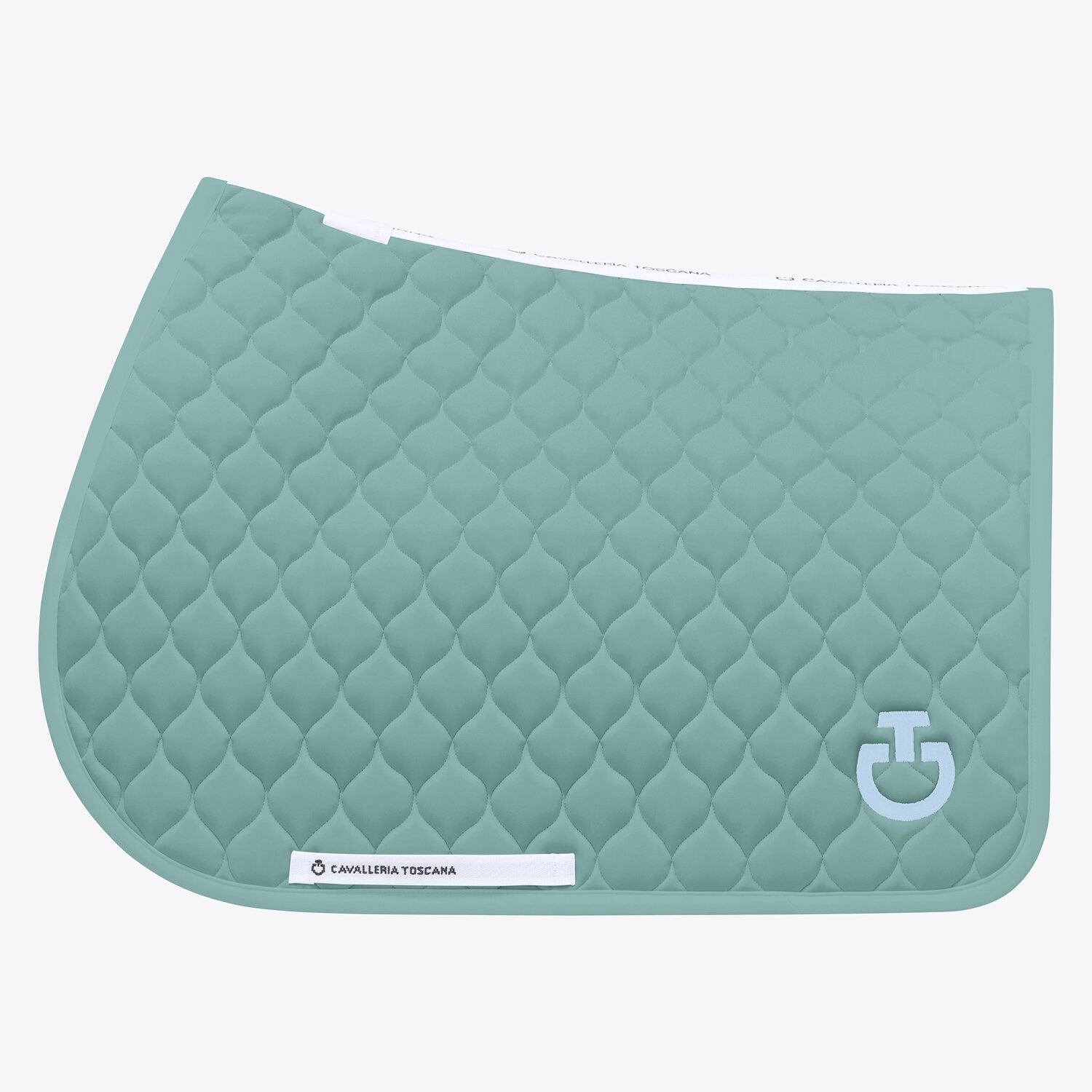 Cavalleria Toscana Circular Quilted Springunderlag - Light Teal Green