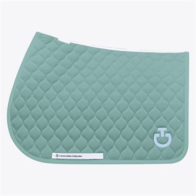 Cavalleria Toscana Circular Quilted Springunderlag - Light Teal Green