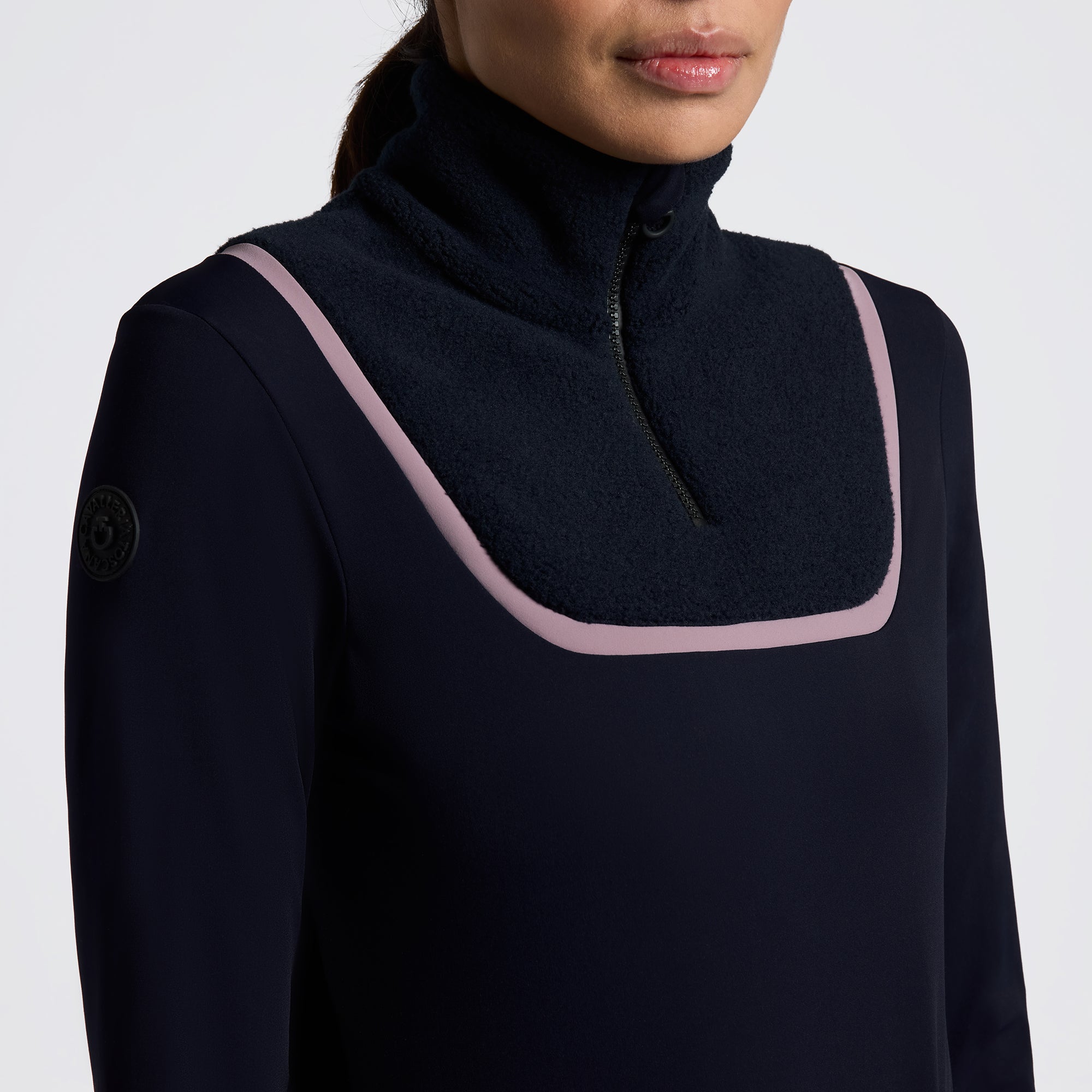 Cavalleria Toscana Jersey Fleece Bluse