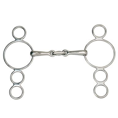 HorseGuard Royal Steel 3-delt 3-ringsbid, 14mm