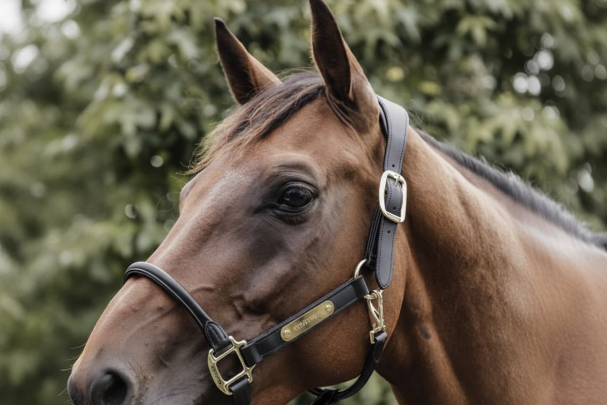 Kentucky Anatomisk Lædergrime - Sort