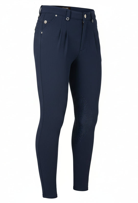 Kingsland Karlos Ridebukser m. Knægrip til Herre - Navy Blazer