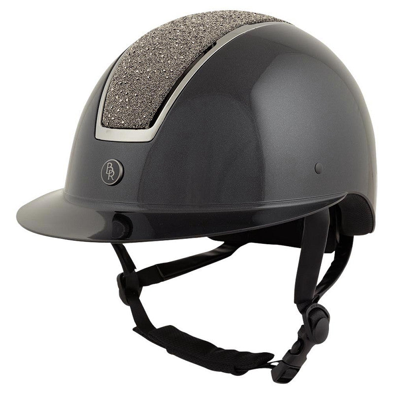 BR Omega Glamourous Glossy Ridehjelm M. Bred Skygge - Sort