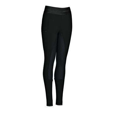 Pikeur Athleisure Ida Softshell Vinter-tights m. Fuldgrip til Børn - Sort