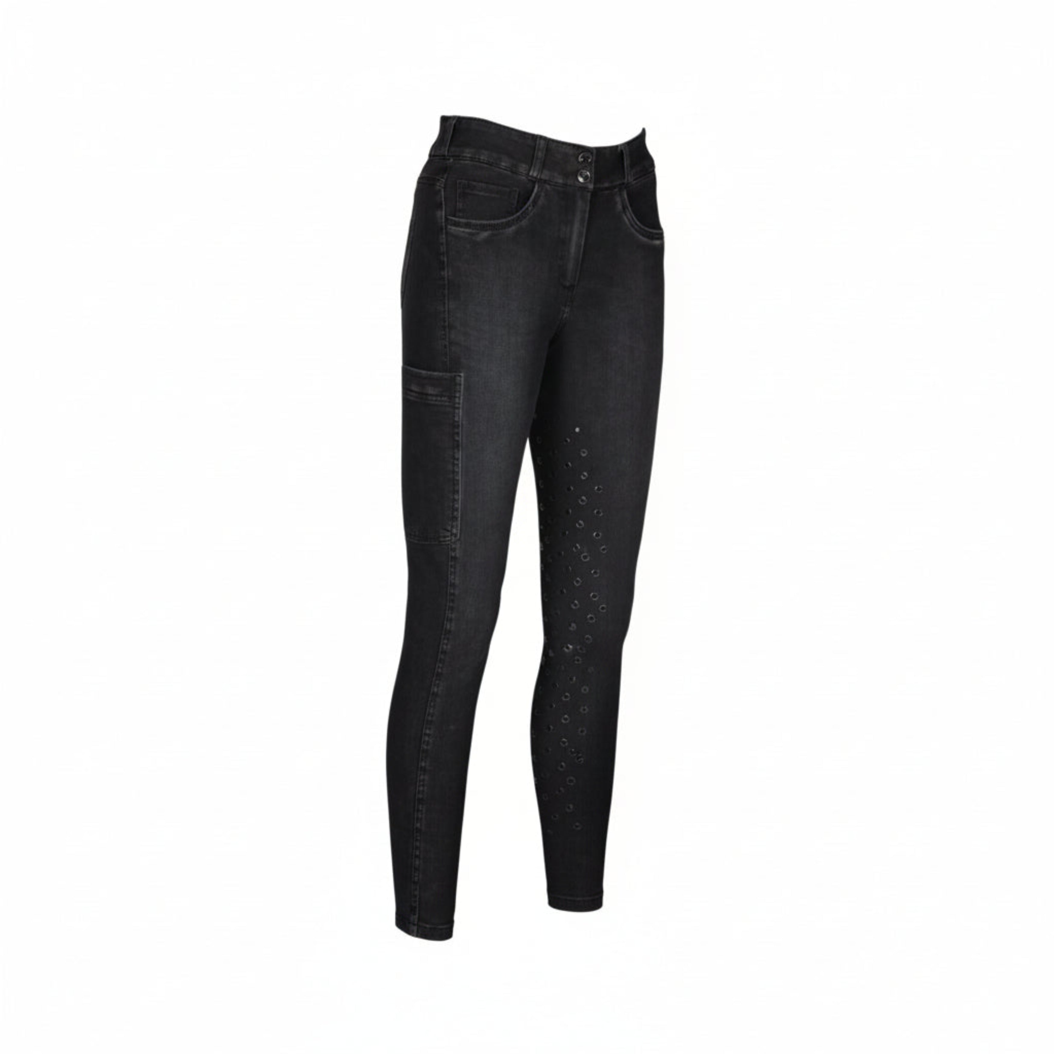 Pikeur Brinja Fuldgrip Ridebukser - Sort Denim