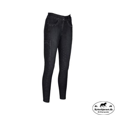Pikeur Brinja Fuldgrip Ridebukser - Sort Denim