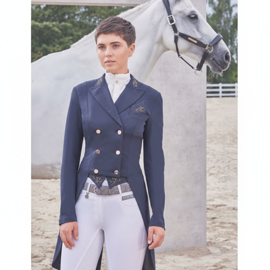 Pikeur Lilien Dressurkjole - Navy & Pure Rose Gold