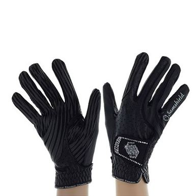 Samshield V-Skin Ridehandsker m. Swarovski - Sort