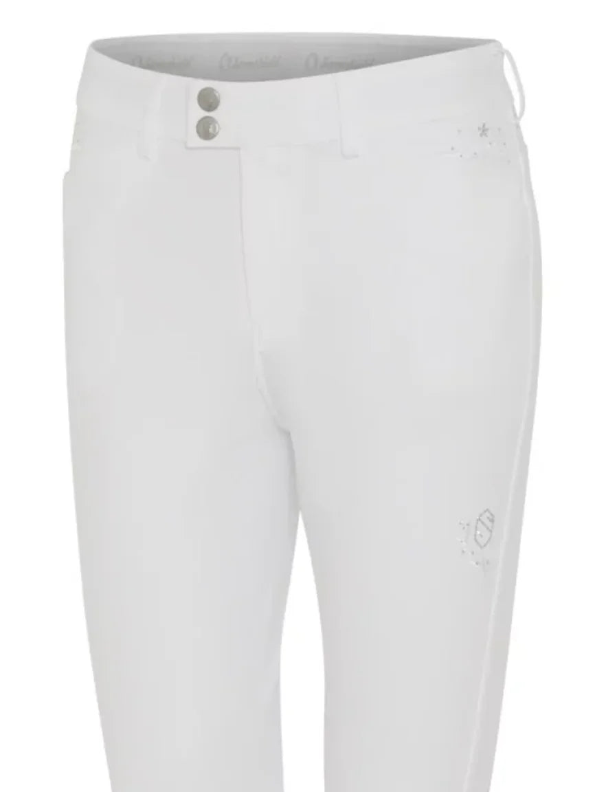 Samshield Jully Flower Jewellery Ridebukser m.Fuldgrip - Hvid