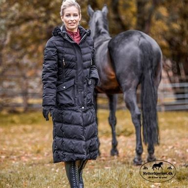 ELT Saphira Lang Vinterfrakke m. Slidser - Sort