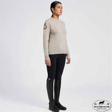 Cavalleria Toscana Pure Wool Crew Neck Sweater - Beige Melange