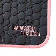 Cavalleria Toscana Bubble Quilt Dressurunderlag - Sort/Lyserød