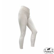 Rider's Company Junior Tights med Fuldgrip - Hvid